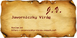 Javorniczky Virág névjegykártya